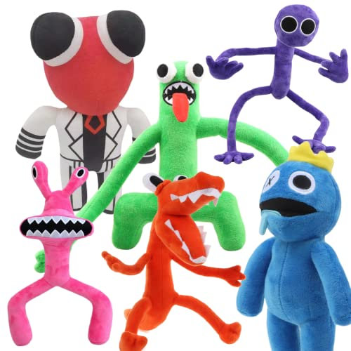 6PSC Rainbow Friends Peluche,Rainbow Friends Plush Stuffed Toy,Popular Toy,Noël Stuffed Toy Cadeau de Poupée en Peluche Animale pour Enfants et Fans de Jeux