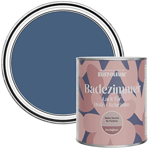 Rust-Oleum Blue Moisture Resistant Bathroom Wood and Cabinet Paint in Gloss Finish - Ink Blue 750ml