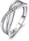 JewelryPalace Infinity Wickelring Verlobungsring Unendlichkeit Promise Eheringe Ring Silber 925 Damen, Zirkonia Silberringe Trauringe Damenring Hochzeitsringe Antragsring Ringe, Damen Schmuck 55