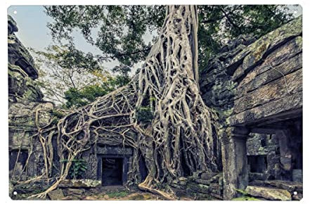artboxONE Metall-Poster 30x45 cm Städte TA Prohm-Tempel von Künstler Manjik