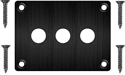 Gebildet 12mm Befestigungslochplatte für Kippschalter, Drucktaster, LED-Anzeige Aluminiumgehäuse schwarz mit Schraube für PKW Bootsanhänger