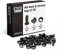 LMS Data M6 Cage Nuts Screws and Washers Set -Assortment Nuts and Bolts Kit for Rack Mount Data Cabinets, Server Shelves Fixing and Installation (Black, 20)