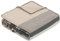 Ibena Brandon Bio Wolldecke 140x200 cm - 100% Baumwolle, Made in Germany, Baumwolldecke gestreift grau beige