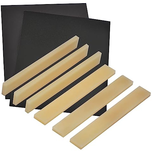 SAPHUE 6Pcs Unbleached Bone Guitar Nuts Blank For Electric Bass Acoustic Classical Guitar Mandolin Banjo Ukulele Nut Blank (6Pcs Saddle)
