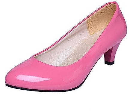 Minetom Escarpins Femme Pumps Talon Haut Bout Pointu Bureau Chaussures Élégante Mode Fête Soiree Mariage Chaussures C Rose 42 EU