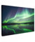 MuchoWow© Bilder Groß 120x80 cm XXL Wohnzimmer Deko Modern Wandbild Foto auf Leinwand Bild Schlafzimmer Room Decor Geschenke Landschaftsbilder - Natur - Nordlichter - See - Grün - Wald - Schnee