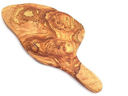Cheese Board with Handle and Knife Holder Solid Wood Handmade Olive Wood Gift