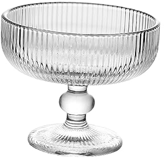 Folpus Coppe per Gelato Ciotole in Vetro Trasparente Ciotole per zuppa con Piede Ciotole per Cocktail Sundae per Frutta