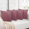 Aspire Homeware Pink Cushions with Covers Included 45 x 45 cm Set of 8 Pcs (4-Cushion Covers, 4-Inserts) with Invisible Zipper Pattern Cushion for Home Décor, Bedroom & Sofa (18x18 Inchs)