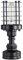 Kaj Hejmo Vintage Table Lamp with Lampshade Ring, Industrial Water Pipe Edison Desk Lamp, Steampunk Light E27 Bedside Table Lights Bedroom Living Office Home Decor (Upright Style, Cylinder-Black)
