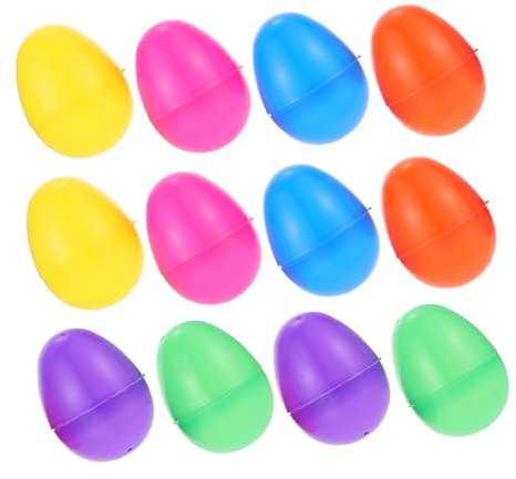 DIKACA 12 Stk Nachgeahmte Eier Ei Verdrehen Ostern Osterbaumschmuck Spielzeug Zum Füllen Von Eiern Aster-eierkorb Eierspielzeug Osterkorb Plastik Osterei Kind Eierschale