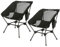 ROCK CLOUD Portable Camping Chair Ultralight Folding Chairs Compact Outdoor for Camp Hiking Backpacking Lawn Beach Sports Black pack of 2