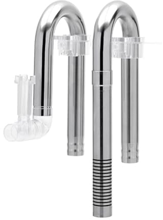 DONGKER Aquarium Filter Tube, Stainless Steel 12/16mm Inflow Outflow Lily Pipe Surfaces Skimmer with 2 Acrylic Pipe Fixer for Aquarium Plant Tank