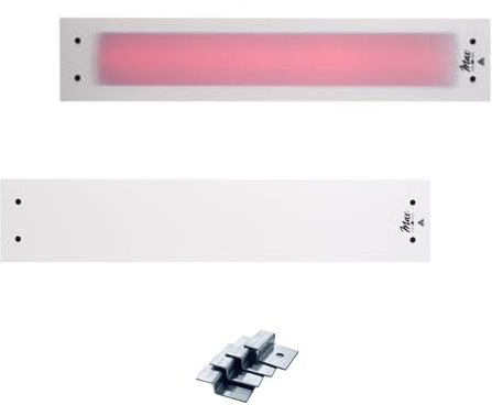 frameless InfraROTmed Max© ICE Tiefenwärmestrahler, Infrarotstrahler für Sauna und Infrarotkabine, Vollspektrumstrahler (MAX© ICE 1300W + SW)