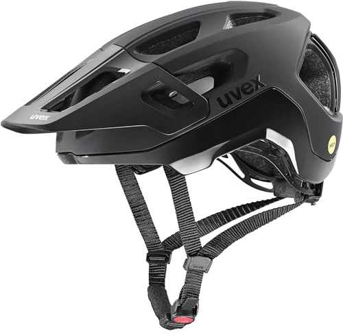 Uvex Unisex React MIPS Fahrradhelm, Black matt, 52-56cm