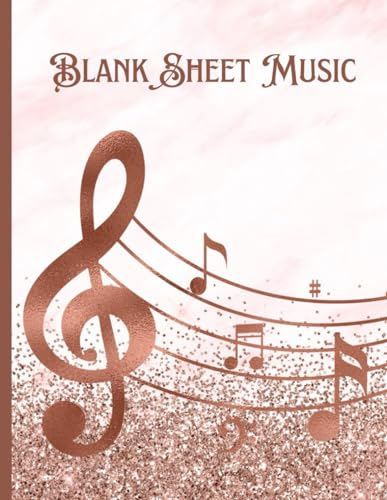 Dusty Rose Blank Sheet Music Notebook 8.5 x 11
