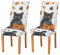 JUMBEAR Stuhlhussen mit Halloween-Kürbis und schwarzer Katze, für Esszimmer, dehnbar, abnehmbar, waschbar, Küchenstuhlbezug, dekorativer Sitzschutz, 4 Stück