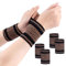 4Pack Wrist Brace, Wrist Compression Brace Elastic Wrist Support Sleeve Wrist Wrap Wristbands to Alleviate Hand Pains, Swelling, Arthritis Tendonitis, Carpal Tunnel Pain Relief for Men & Women (L)
