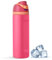 ZAKVOP Botella Termica con Pajita, 710ml Botella Agua Acero Inoxidable con Tapa 2 en 1, Termo sin BPA, Water Bottle Cantimplora para Bebidas Frías y Calientes (Fucsia)