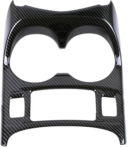 Zentrale Steuerung Panel Abdeckung Trim Für N&issan Für Qashqai J11 2014-2020 Auto-Mittelkonsole Schaltkasten Panel Wasserbecherhalter Rahmenabdeckung Verkleidungsaufkleber(B Carbon texture)