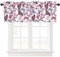 Ausing Moderne Kurze Vorhänge Floral Semi-Transparent Vorhang für Küche Esszimmer Badezimmer Kleine Fenster, Indigo