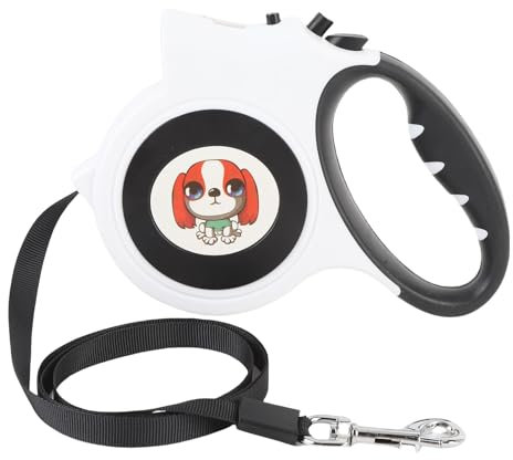 Einziehbare Hundeleine, 5m Hunde Walking-Leine mit LED-Licht, 360 ° Verwickeltes, Automatisches Teleskop, TPP-Polyesterklebeband