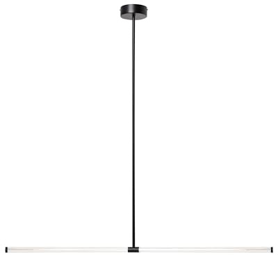 Beliani LED Pendelleuchte Metall schwarz lineares Design modern minimalistisch Magara