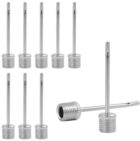 10-teiliges Ballpumpe，Ballnadel Set Hochwertiges Ballnadel Set aus Edelstahl - Nadeln Set für Fußbälle, Basketbälle, Handbälle und Volleybälle - Robust, Vielseitig und Praktisch mit Aufbewahrungsbox