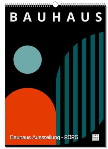 artboxONE Kalender 2026 Bauhaus Ausstellung Wandkalender A2 2026 Geometrie