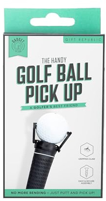 Gift Republic Handy Golf Ball Pick Up - Golfing Gadget - Fun Ball Pick-up Tool - Claw Crip Putter Attachment, Black