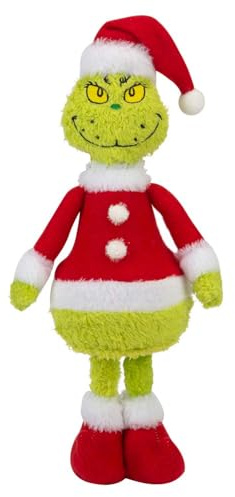 VFM e-Store - Grinch Standing Christmas Decoration Festive Gift Ornament Dr Seuss Xmas Theme Fun Design - 35cm X 16cm Green X 1
