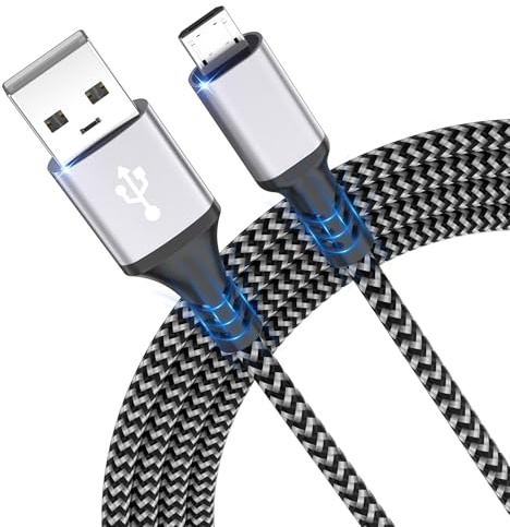 Cavo micro USB,cavo di ricarica micro USB in nylon da 3m,cavo di ricarica ad alta velocità per telefono Android,Samsung Galaxy S7/S6/S4/J7/J5/Note 5,Nokia,Kindle,tablet,LG,HTC,cuffie,power bank