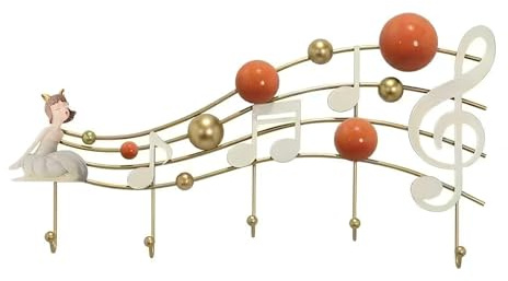 Robuste Kleiderhaken Aus Metall Für Die Wand | Garderobenständer In Form Eines | Modische Und Dekorative Handtuchhaken Für Die Veranda | Geschenk Zur Heimdekoration(Orange,65*35cm/25.5*13.7in)