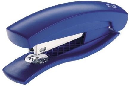 Novus C 1 Heftgerät (15 Blatt Heftleistung, inkl. 200 Heftklammern, preiswerter Kunststoffhefter) blau