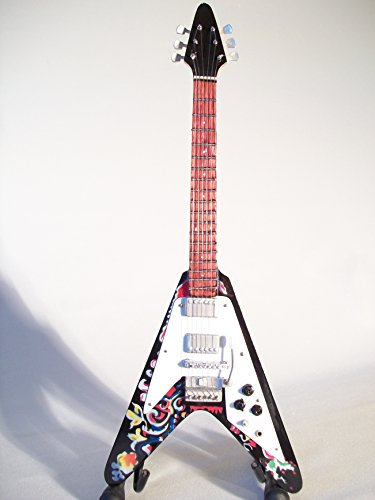 MUSIC LEGENDS COLLECTION Mini-Gitarre zum Sammeln, Nachbildung aus Holz - J.Hendrix - Psychedelic F. V