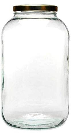 mikken Viva-Haushaltswaren XXL Einmachglas 4250ml mit Schraubverschluss, Vorratsglas Glasdose inkl. Beschriftungsetikett