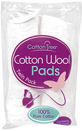 Cotton Tree 100% Pure Cotton, Round Cotton Wool Pads, 120 Count (Pack of 1) White B00FRIAETW_1