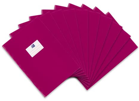 Oxford Heftumschlag A4, Bast, mit Beschriftungsetikett, pink, 10 Stück