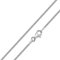 MATERIA Schlangenkette silber 925 - Halskette Damen 1,0mm Silber Kette in 11 Längen 40-120 cm verfügbar #K33, Länge Halskette:90 cm