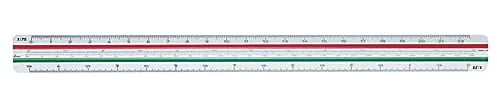STAEDTLER 561 98-1BK Mars Reduction Scale Triangular Ruler - Version 1 (1:20, 1:25, 1:50, 1:75, 1:100, 1:125)
