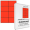 200 Selbstklebende Etiketten rot Neon von 105 x 74 mm - 8 Etiketten/Blatt - 25 Blatt A4 / Papier matt - Farbe - Für Inkjet/Laser/Kopier Drucker - Etiketten farbig