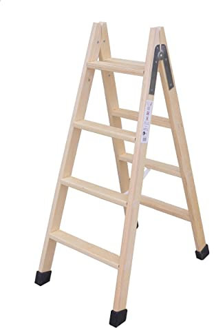 Escalera madera plegable tijera c/tacos 3 peldaños
