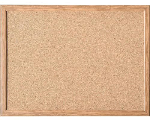 Holtz 121922 Korktafel mit Holzrahmen 600x400mm inklusive Zubehör, 5 Stück