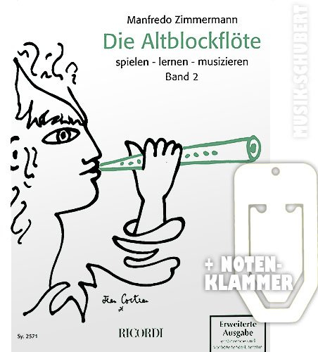Die Altblockflöte Band 2 (erweiterte Ausgabe) inkl. praktischer Notenklammer - spielen - lernen - musizieren --- Das umfangreiche Lehrwerk für Jugendliche (ab 10 Jahre) und Erwachsene mit einer zeitgemäßen Literaturauswahl und vielen praktischen Zusatzinformationen (Taschenbuch) von Manfredo Zimmermann (Noten/Sheetmusic)