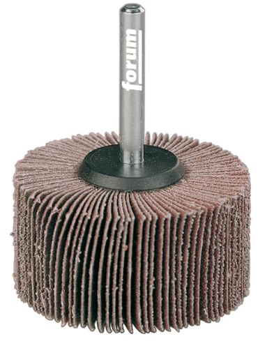FORUM Fächerschleifer 30 x 10 x 6 mm K120 (Schleifmittel Schleifer QR4026826 Fächerbürste Lamellenschleifer Schleiffächer) Gusseisen: bedingt geeignet/Alu, NE-Metalle, NE-Leg.: bedingt geeignet