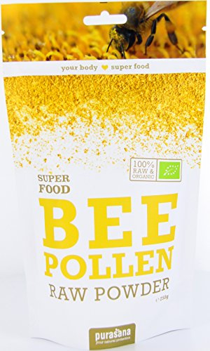 Purasana Blütenpollen Pulver Bio 250g - aus reinen Pollen, 100% roh und biologisch