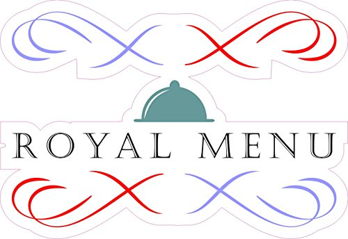 1 x Aufkleber Royal Menu Königlich Menü Essen Sticker Fun Gag Spruch Restaurant