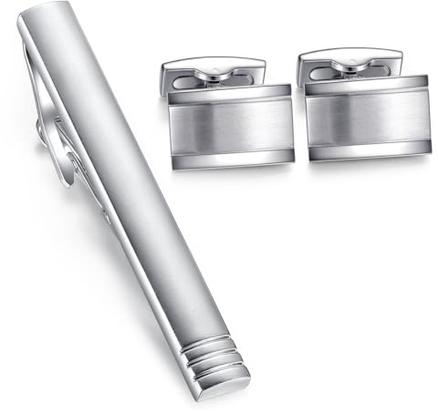 Honey Bear Gemelos & clips de corbata para Hombre Camisa - acero inoxidable, Personalizados Para Boda negocio regalo,plata