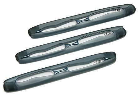 EnzoDate 3er-Pack Faltbare Lesebrille Mini Pocket Reader Presbyopen Brillen +1,0 bis +3,5