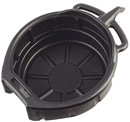 Oil Pan Quality 16 Litre L 3.6 Gallon Waste Oil Coolant Anti Freeze Fuel Gear box Fluid Drainage Tray Bucket with integrated Spout an Handles. Perfect for small Trucks Bikes Cars Vans SUV Etc